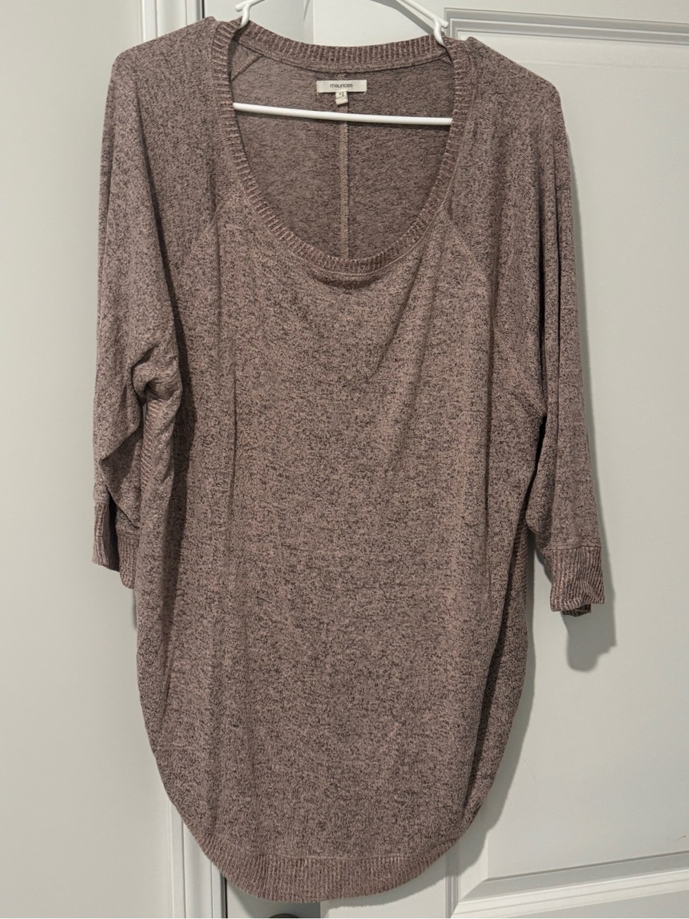Maurices Scoop Neck Dolman Sleeve Tunic - Mauve Taupe
